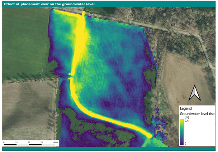 effect of placement weir on the groundwater level